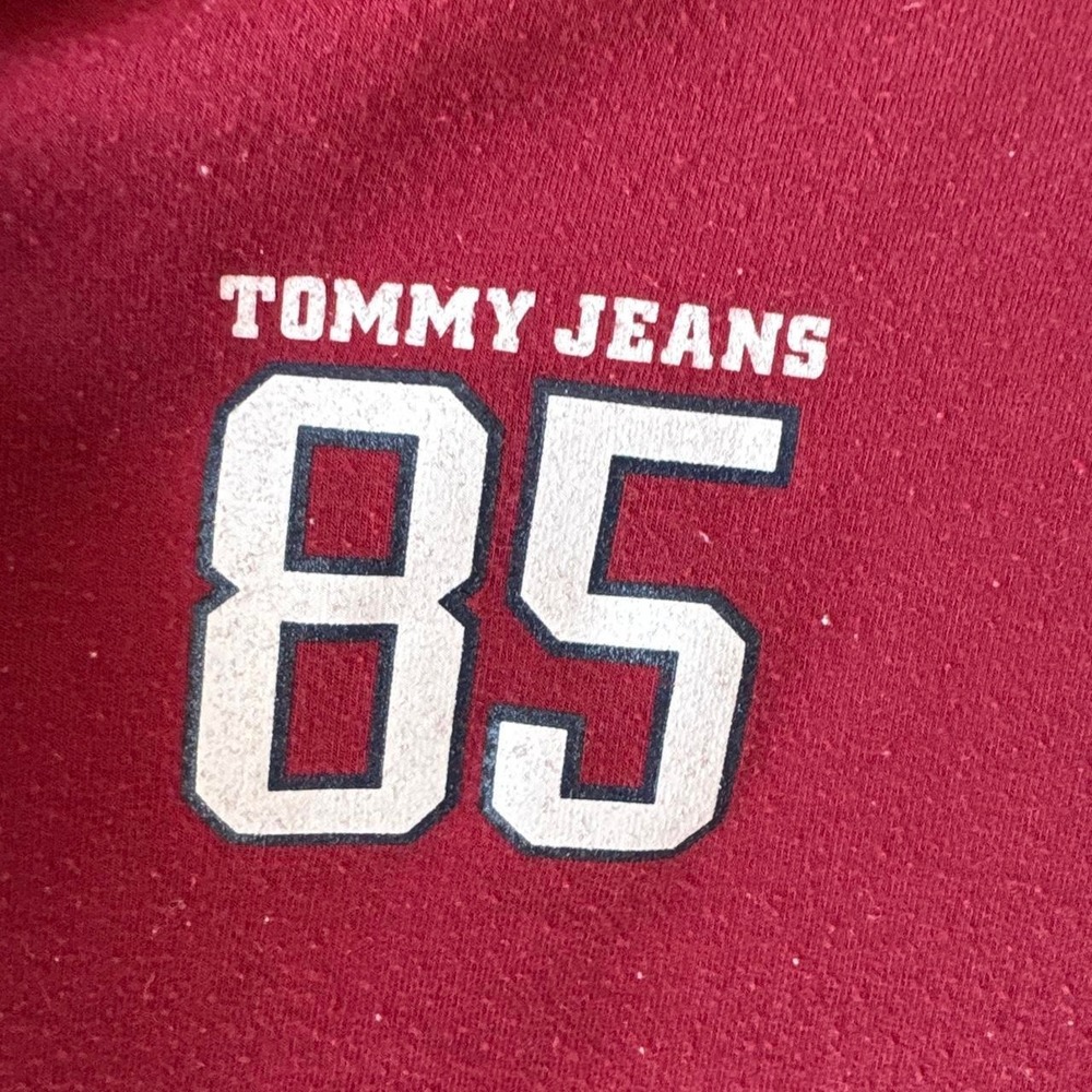 Y2K 2003 Tommy Hilfiger burgundy zip-up hoodie - Picture 2 of 8